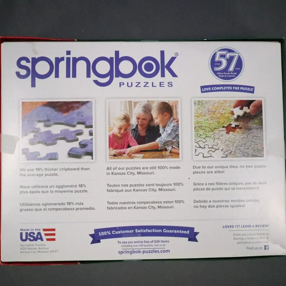 Springbok Puzzle 500 Irregular pieces Snowy Bird Feeder 18
